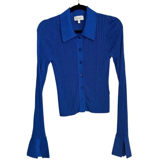 & Other Stories lurex slim knit blouse Small - Picture 2 of 8